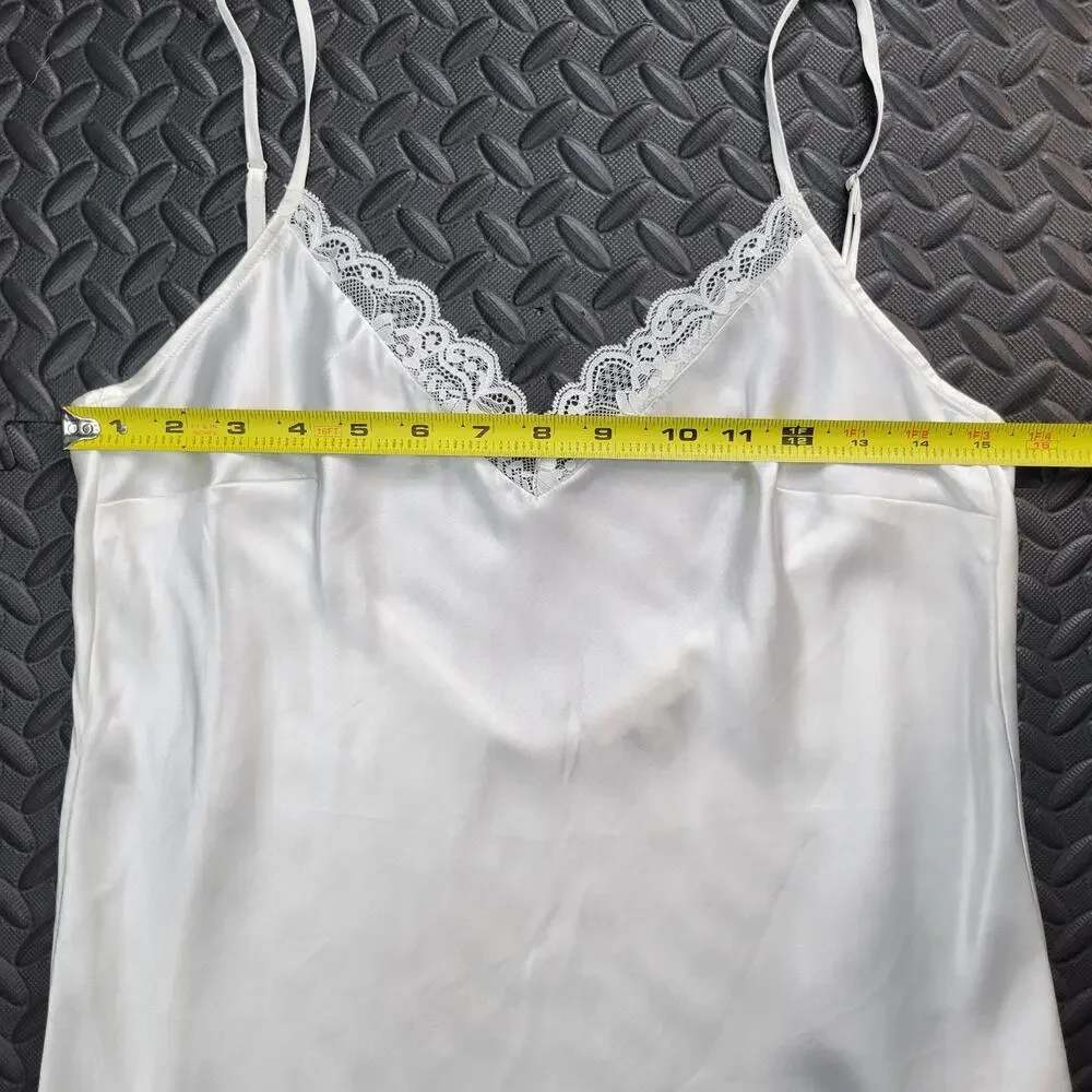 Sunday Citizen EcoSilk Cami Short Set Women's M Silk Lace Luxury Sleepwear